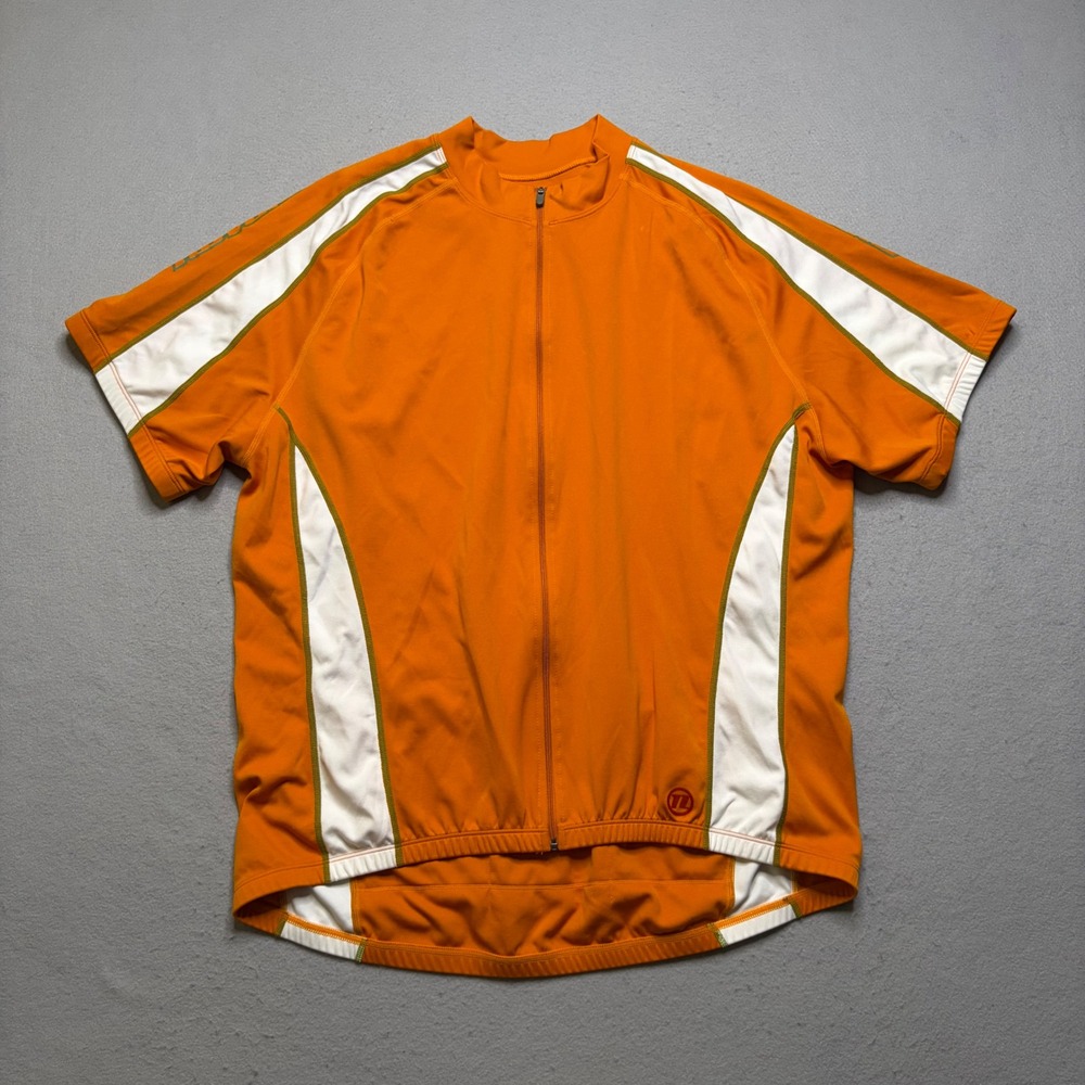 Novara Cycling‎ Jersey Mens XXL Orange Full Zip Short Sleeve Biking Shirt P01